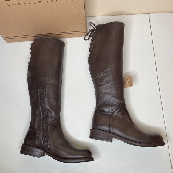 BED STU Manchester Distressed Brown Leather Tall Riding Boots BEDSTU Size 7 - Picture 3 of 16
